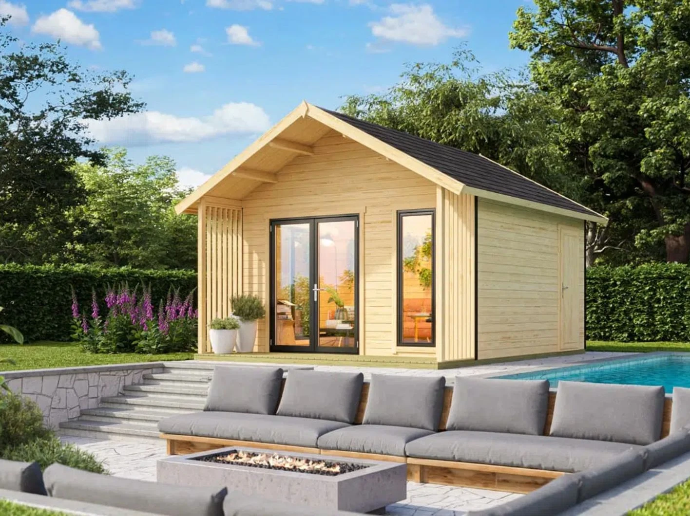 Tuinhuis Murano 1 449 x 520 cm - Afbeelding 1